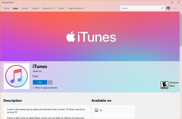 微软商店怎么下载安装苹果iTunes？