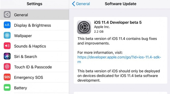 iOS 11.4第五个测试版更新了什么？