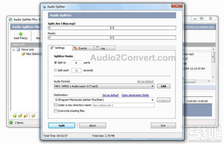 Audio Splitter Plus(文件分割工具)V3.1下载