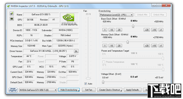 NVIDIA Inspector显卡检测软件(2)