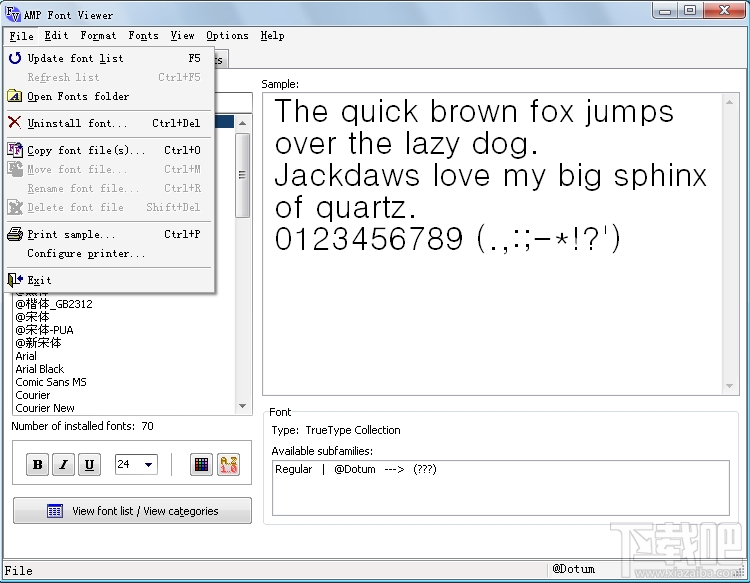 AMP Font Viewer(3)