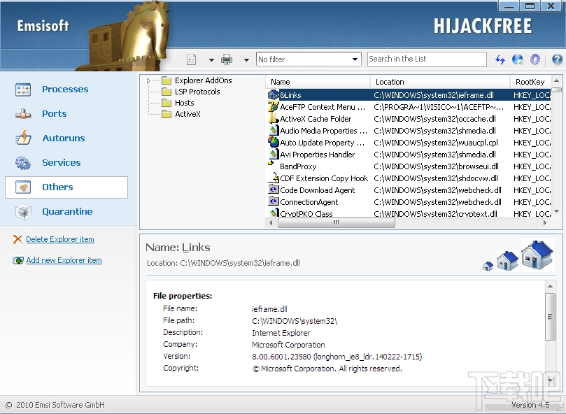 Emsisoft HiJackFree(2)