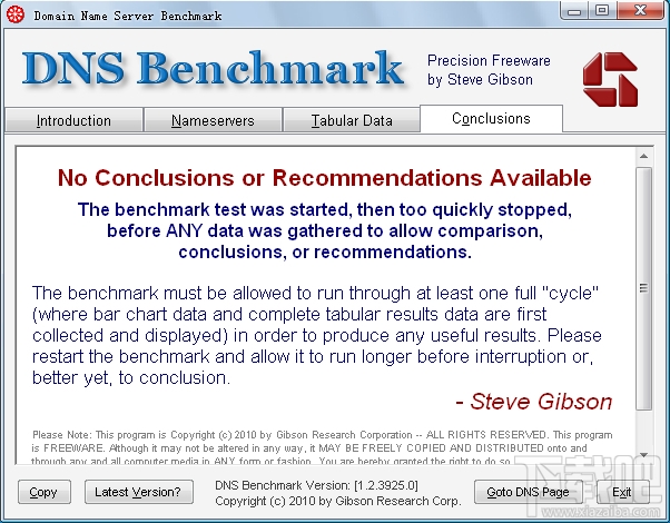 DNS Benchmark(1)
