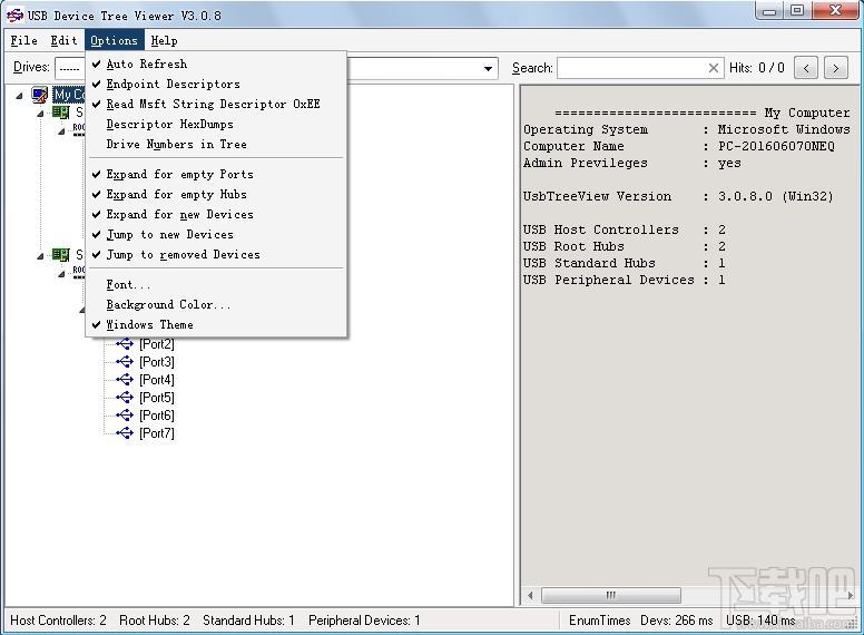 USB Device Tree Viewer x64(3)