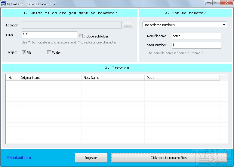 Mytoolsoft File Renamer