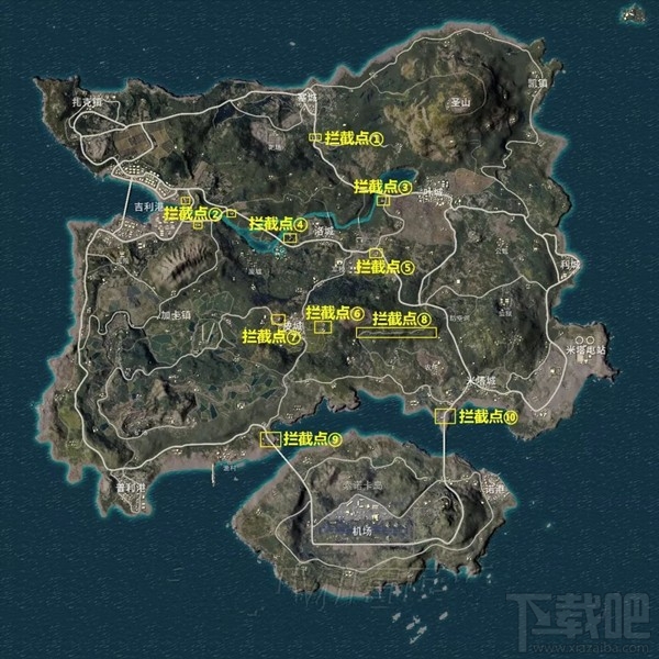 绝地求生老地图哪里打劫好，地图拦截点推荐