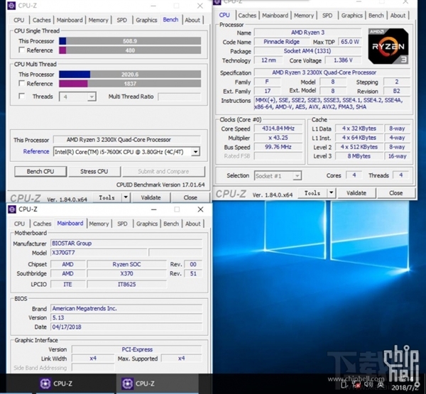 AMD千元二代锐龙3 2300X跑分首曝：力压八代i3