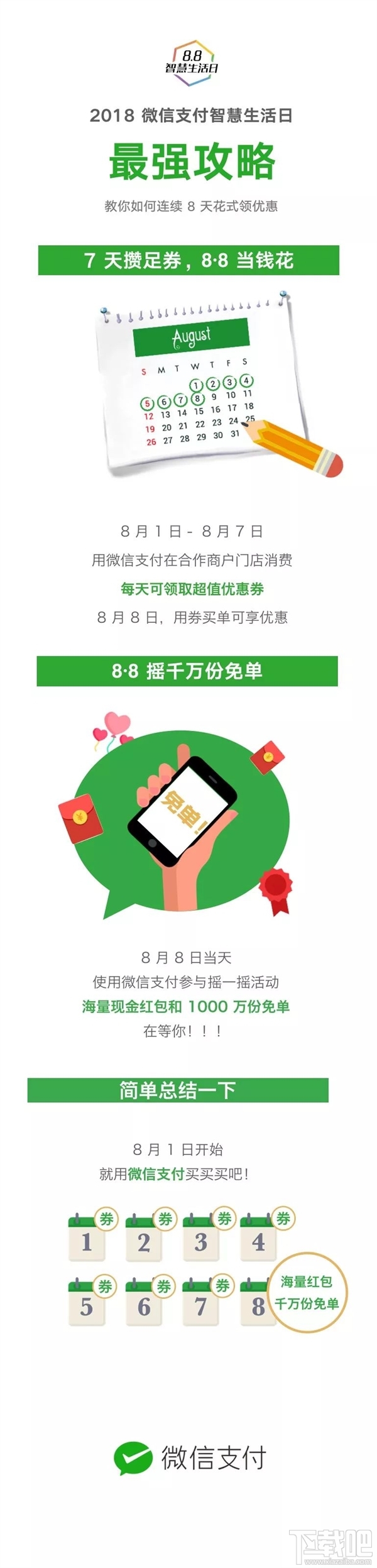 微信8.8智慧生活日怎么参与，最高免单多少，微信8.8无现金日规则介绍