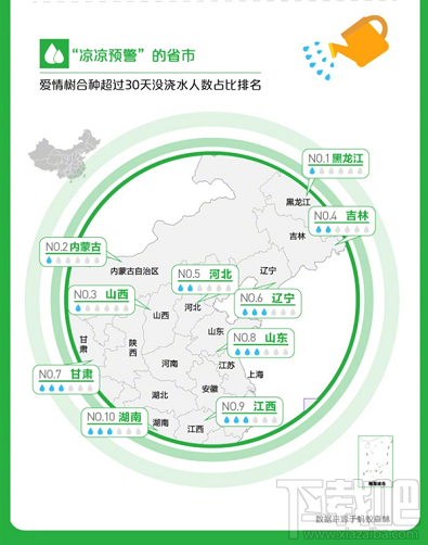 蚂蚁森林发布大数据：2018年度全国分手地图