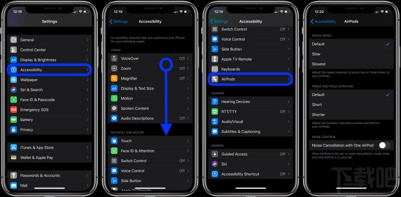 AirPods Pro怎么设置压力传感器响应速度和时间？