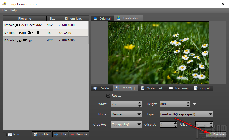 Image Converter Pro调整图片大小尺寸的方法