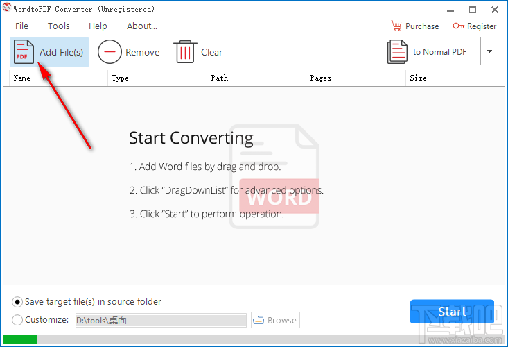 WordtoPDF Converter将Word文件转换为PDF的方法步骤