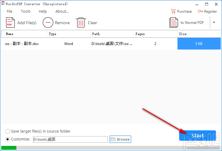 WordtoPDF Converter将Word文件转换为PDF的方法步骤