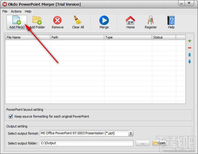 Okdo PowerPoint Merger合并PPT文件的方法步骤