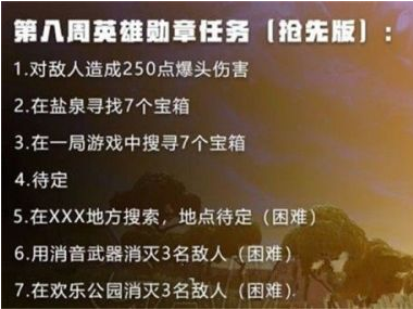 堡垒之夜第八周英雄勋章任务汇总一览