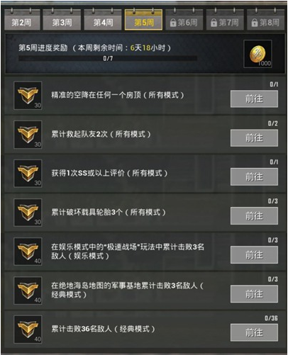绝地求生刺激战场S4赛季第5周挑战任务完成攻略