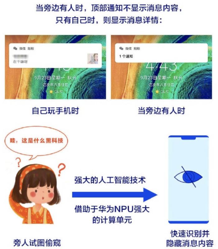 华为Mate30防偷窥怎么设置 ？AI智能防偷窥功能使用方法