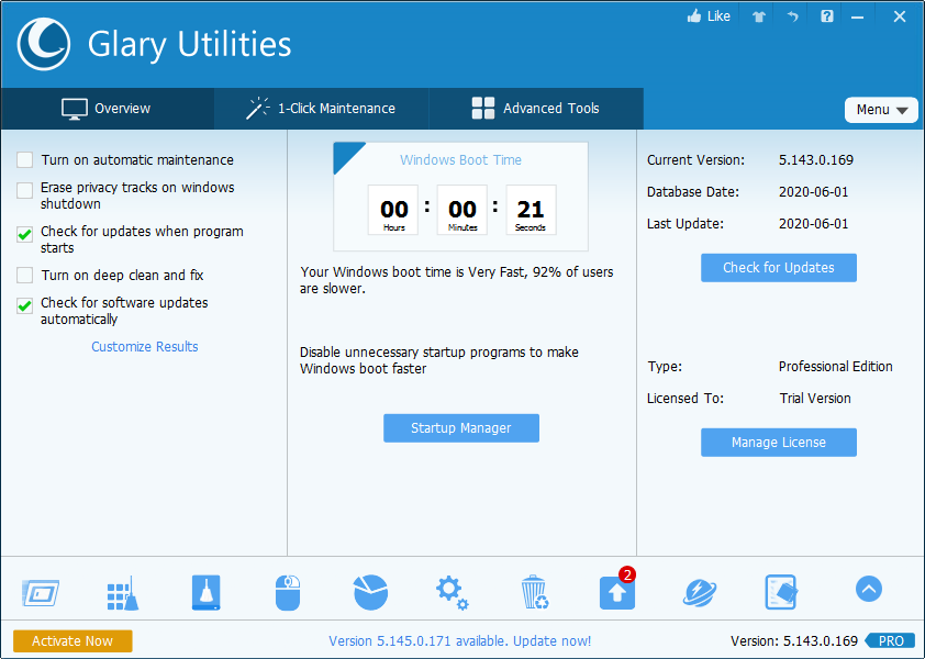 Glary Utilities Pro设置中文界面的方法步骤